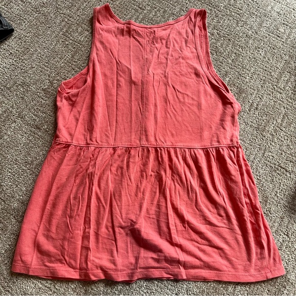 Sonoma Coral Button-Front Scoop Tank - Picture 3 of 3